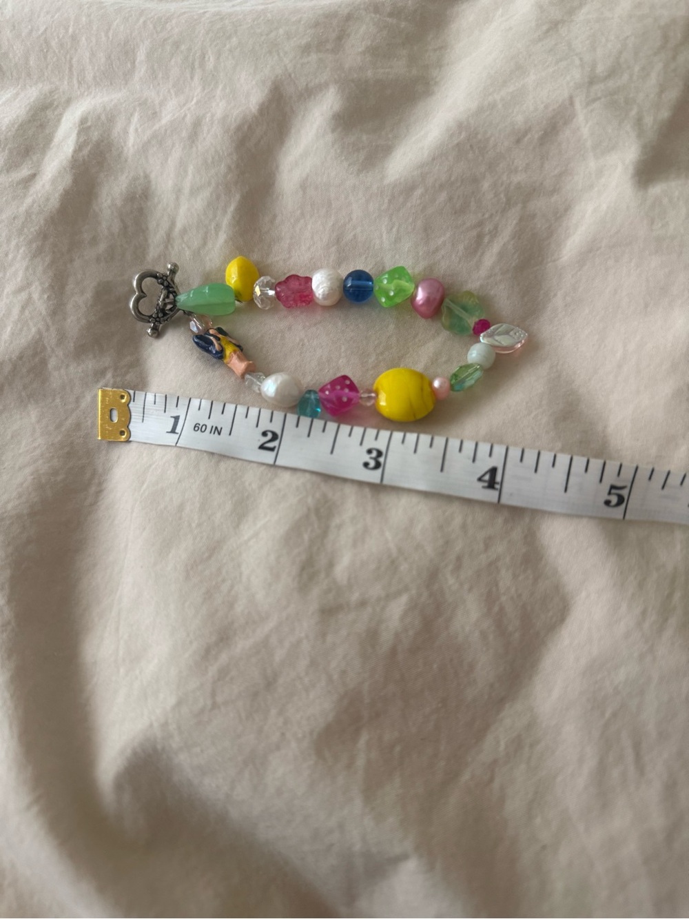 Multicolor Beaded Bracelet - Yellow Accent